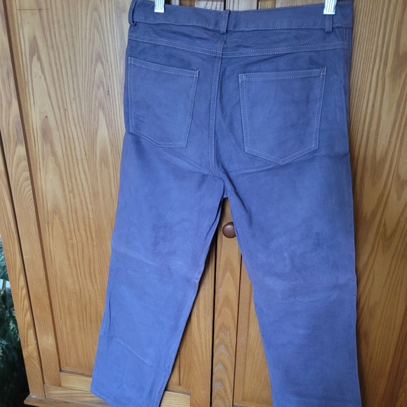 Vintage Purple suede cropped pants - Picture 4 of 4